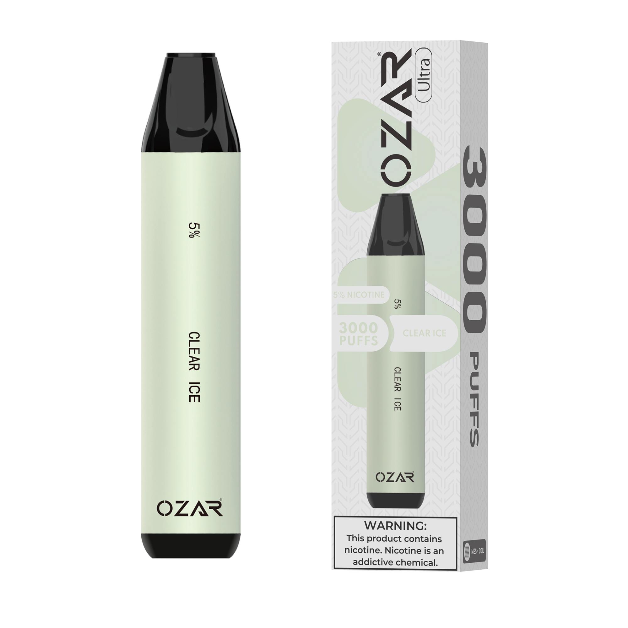 Ozar Ultra Disposable Vape Clear Ice 3000 Puffs